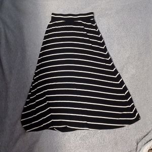 Cherokee black and white stripped skirt.